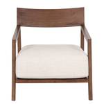 Loungefauteuil Amber geweven stof Stof Andra: Beige