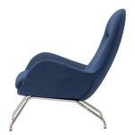 Loungefauteuil Lannister geweven stof Geweven stof Anda II: Blauw