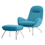 Loungefauteuil Lannister geweven stof Geweven stof Anda II: Turquoise