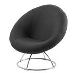 Fauteuil lounge Lawton I Tissu tissé - Anthracite