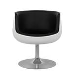 Fauteuil San Luis Cuir synthétique Veli : Blanc-Noir I