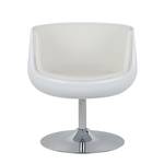 Fauteuil lounge San Luis Imitation cuir - Blanc / Crème