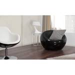 Fauteuil Cartago Cuir synthétique Veli : Noir-Blanc