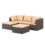 Loungeset Paradise Lounge I (3-teilig) Polyrattan - Cognac