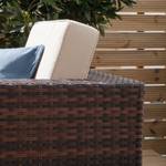 Loungeset Paradise Lounge II (4-teilig) Webstoff / Polyrattan - Beige / Braun