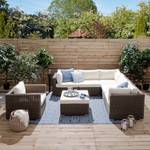 Loungeset Royal Comfort Garden (7-tlg) Webstoff / Polyrattan - Beige / Braun