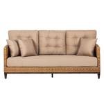 Loungesofa Cassale (3-Sitzer) Polyrattan Hellbraun