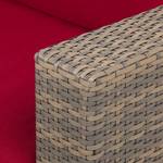 Loungesofa Paradise Lounge II Polyrattan Anthrazit/Rot