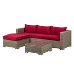 Canapé lounge Paradise Lounge Polyrotin anthracite / rouge