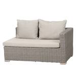 Loungesofa Veneto Polyrattan / Webstoff - Hellbraun / Hellbeige