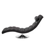 Chaise longue de relaxation Yves Cuir synthétique noir