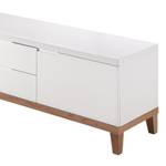 Buffet Blomquist I Blanc mat / Placage chêne rouge