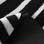 Tapijt Zebra II Zwart - Wit - Textiel