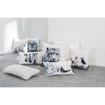 Housse de coussin Frosty penguin Tissu - Blanc / Gris