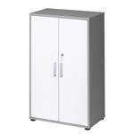 Armoire à dossiers Magic Blanc / Gris platine - Hauteur : 111 cm