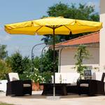 Parasol Amalfi aluminium/polyester - antracietkleurig/geel - diameter: 350cm