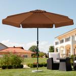 Parasol Amalfi aluminium/polyester antracietkleurig/mokkakleurig aluminium/antracietkleurig polyester/mokkakleurig diameter: 300cm