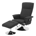 Fauteuil de massage Devato Avec repose-pieds - Tissé à plat - Gris foncé