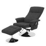 Fauteuil de massage Devato Avec repose-pieds - Tissé à plat - Gris foncé