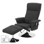 Massagesessel Devato inkl. Hocker - Flachgewebe - Dunkelgrau