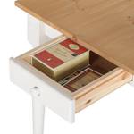 Tavolo pranzo in legno massello Edgware Miele / Bianco - 120 x 80 cm