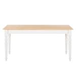 Table Edgware Pin massif - Miel / Blanc - 160 x 80 cm