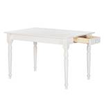 Table Edgware Pin massif - Pin blanc - 120 x 80 cm