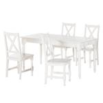 Sedia tavolo da pranzo Edgware I Set 2 - in legno massello - Pino bianco - Senza braccioli