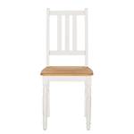 Chaises Edgware II (lot de 2) Pin massif - Miel / Blanc - Sans accoudoirs