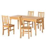 Sedia tavolo da pranzo Edgware II Set 2 - In legno massello - Pino naturale Opaco - Senza braccioli