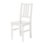 Sedia tavolo da pranzo Edgware II Set 2 - In legno massello - Pino bianco - Senza braccioli