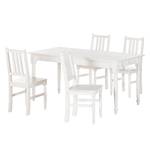 Sedia tavolo da pranzo Edgware II Set 2 - In legno massello - Pino bianco - Senza braccioli