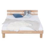 Massief houten bed AresWOOD Wit geolied eikenhout - 140 x 200cm - Met hoofdeinde