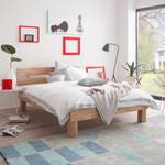 Massief houten bed AresWOOD Wit geolied eikenhout - 120 x 200cm - Met hoofdeinde