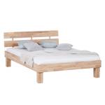 Massief houten bed AresWOOD Wit geolied eikenhout - 120 x 200cm - Met hoofdeinde