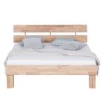 Massief houten bed AresWOOD Wit geolied eikenhout - 120 x 200cm - Met hoofdeinde