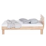 Lit en bois massif AresWOOD Chêne blanc huilé - 140 x 190cm - Avec tête de lit