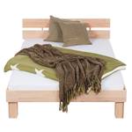 Massief houten bed AresWOOD Wit geolied kernbeukenhout - 120 x 200cm - Met hoofdeinde