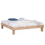 Massief houten bed AresWOOD Wit geolied eikenhout - 200 x 200cm - Zonder hoofdeinde