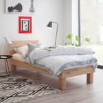 Massief houten bed AresWOOD Wit geolied eikenhout - 100 x 200cm - Met hoofdeinde