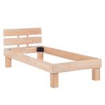 Massief houten bed AresWOOD Wit geolied kernbeukenhout - 100 x 200cm - Met hoofdeinde