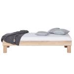 Massief houten bed AresWOOD Wit geolied eikenhout - 90 x 200cm - Zonder hoofdeinde