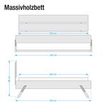 Massivholzbett Breuberg Wildeiche massiv - 200 x 200cm