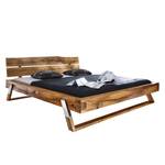 Massief houten bed Breuberg massief wild eikenhout - 200 x 200cm