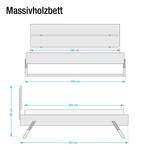 Massivholzbett Breuberg Wildeiche massiv - 180 x 200cm