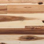 Lit en bois massif Cali III Acacia massif / Imitation cuir - Acacia / Marron - 140 x 200cm