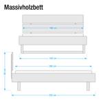 Massivholzbett Karsbach Fichte massiv - Weiß - 160 x 200cm