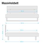 Massief houten bed Karsbach massief vurenhout - wit - 200 x 200cm