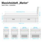Massivholzbett Marlon Buche Natur geölt - 160 x 200cm - Mit Lattenrost & Matratze