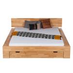 Massief houten bed TemukaWOOD 180x200cm - eikenhout - Eik - 120 x 200cm